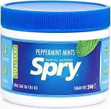 Spry Xylitol Peppermint Sugar Free Candy 240 Count Non-GMO Gluten Free view 1