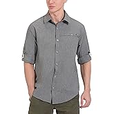 Little Donkey Andy Men's UPF 50+ UV Protection Shirt, Breathable Long Sleeve Fishing Hiking Shirt, Air-Holes Tech