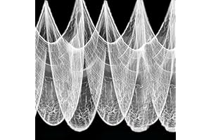 Easeen Halloween Creepy Cloth, 2 Pack 354 x 85-inch Scary Spooky Cloth- White Spooky Fabric Cloth for Haunted Houses Party Doorways Outdoors Indoors Decoration