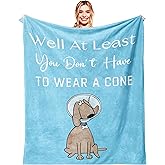 Hibolen Get Well Gifts for Women/Men After Surgery, Sympathy Gift, Feel Better/Get Well Soon Gifts for Women, Surgery Recovery Gift for Men, at Least You Dont Have to Wear A Cone Blanket 50"x60"