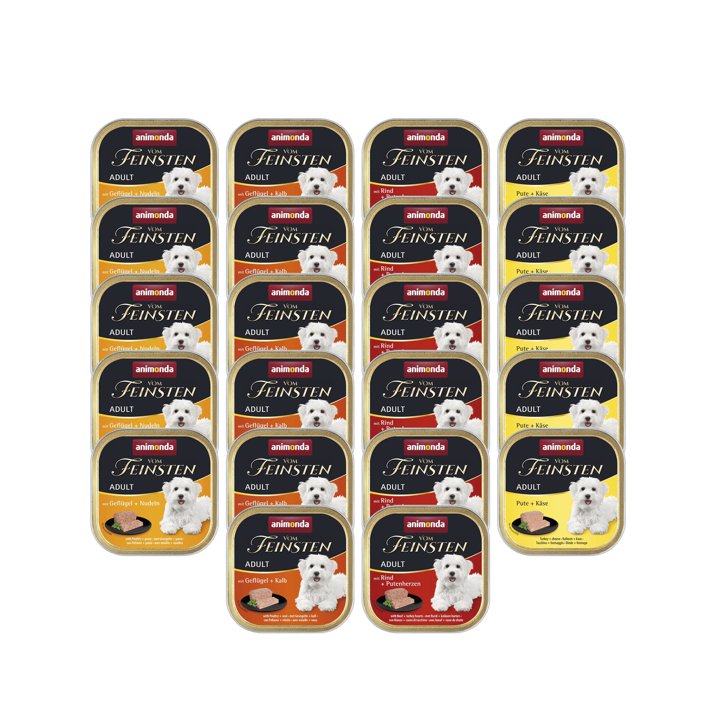 animonda Vom Feinsten Adult dog food, wet food for adult dogs, mix 1, 22 x 150g