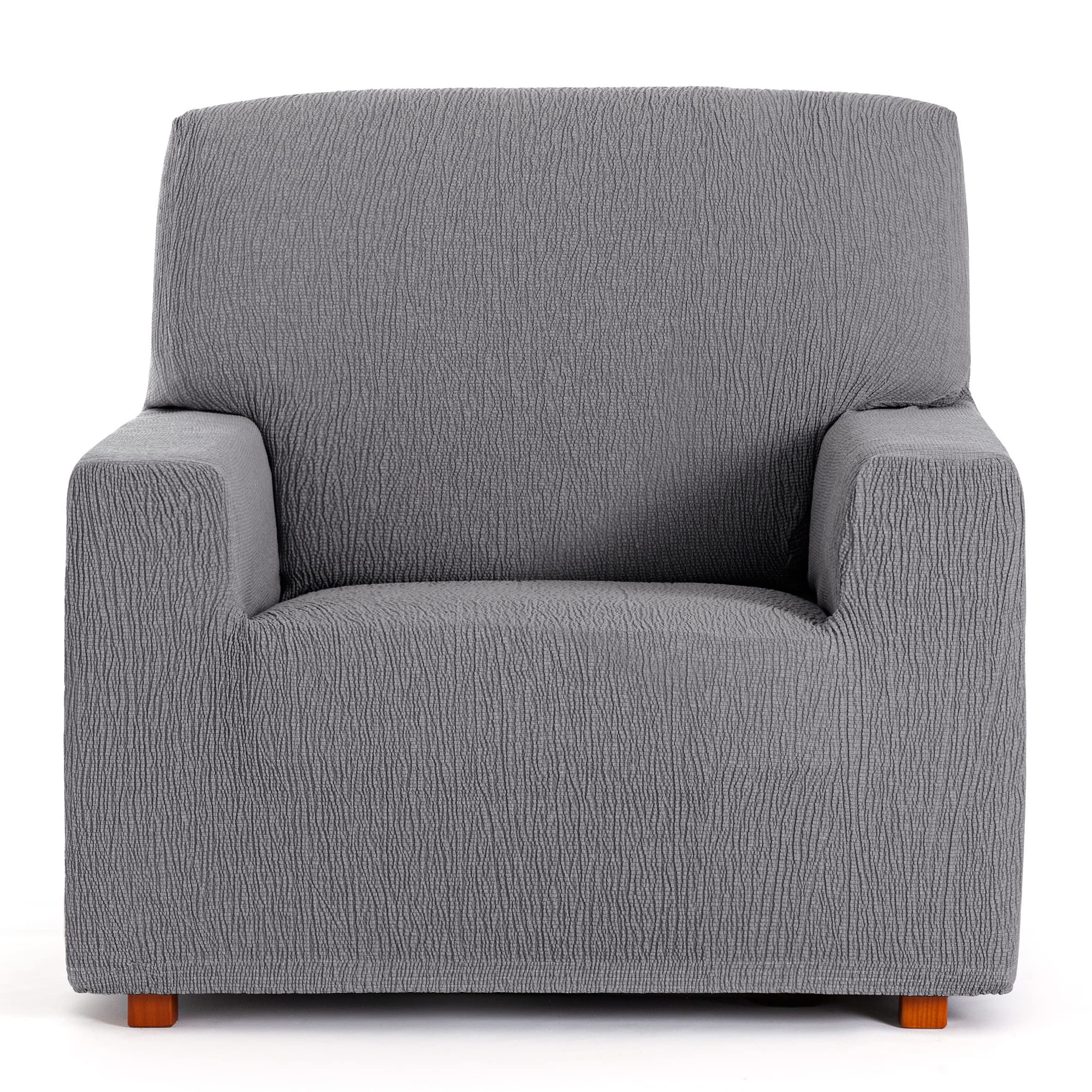 Eysa Llion Sofa Cover, Lycra, Grey 6, 1 Seater