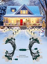 C9 Christmas String Lights Outdoor - 20 LED Pathway