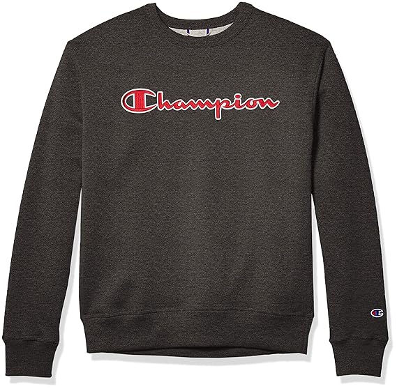 champion men's graphic powerblend fleece crew