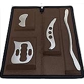 NCCYOOT Gua sha Tool Stainless Steel gua sha-Set 4pcs -iastm Tool Gussha Massage Tool Muscle Scraping Tool for Soft Tissue Therapy and Reduce Arms,Back, Legs, Shoulder Muscle Pain(HH1)……