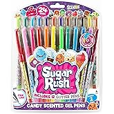 Scentos Scented Gel Pens - 24-Count - Assorted Color Pens for Kids or Adults in Sugar Rush Candy Scents - Cool Writing & Journaling Gift Idea