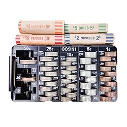 CO5IN1 Mini Coin Sorting Tray with Lid, 2pcs Change