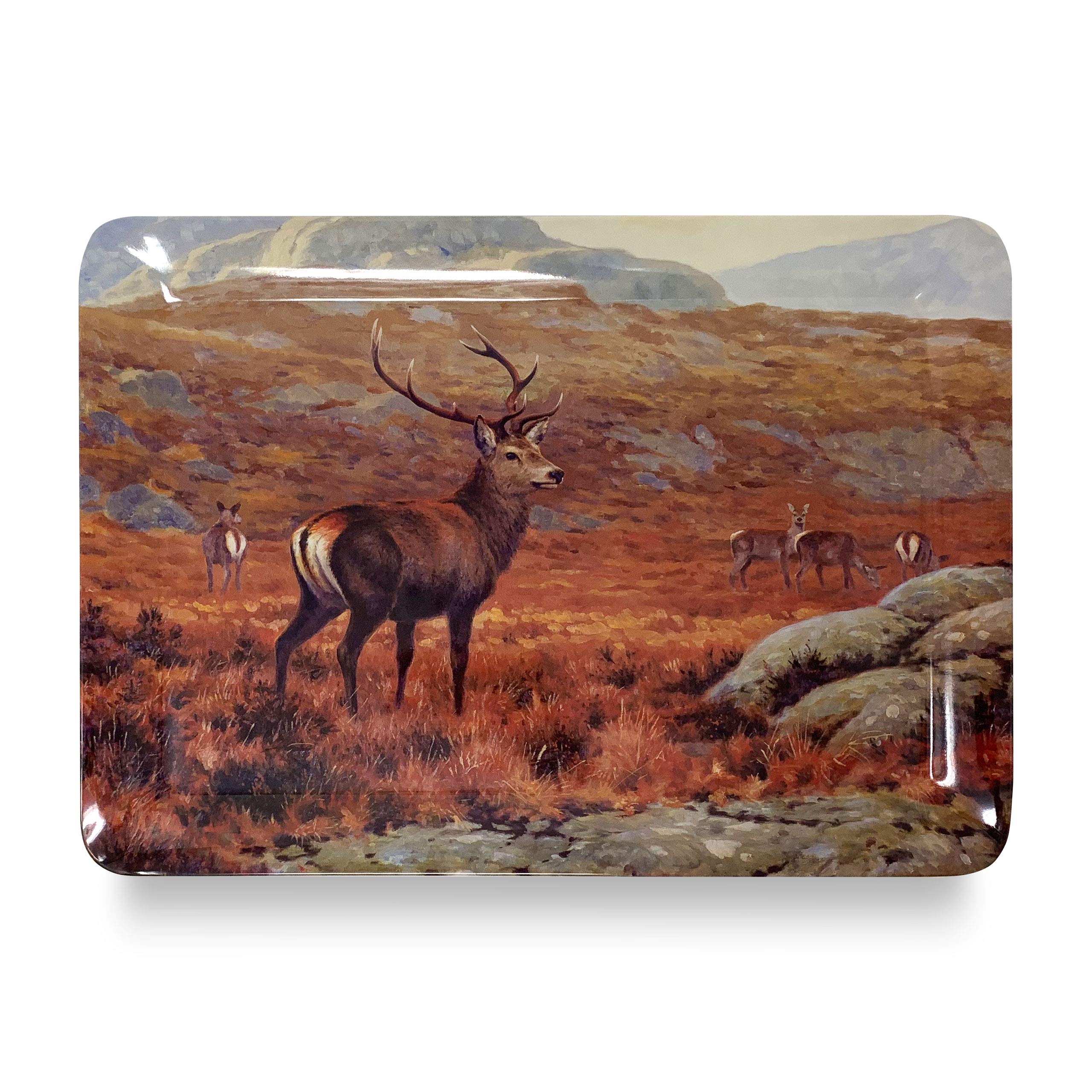 Julian Friers Stag Highlands Serving Tray - Dinner or Coffee Table Tray - 39.5cm x 28cm