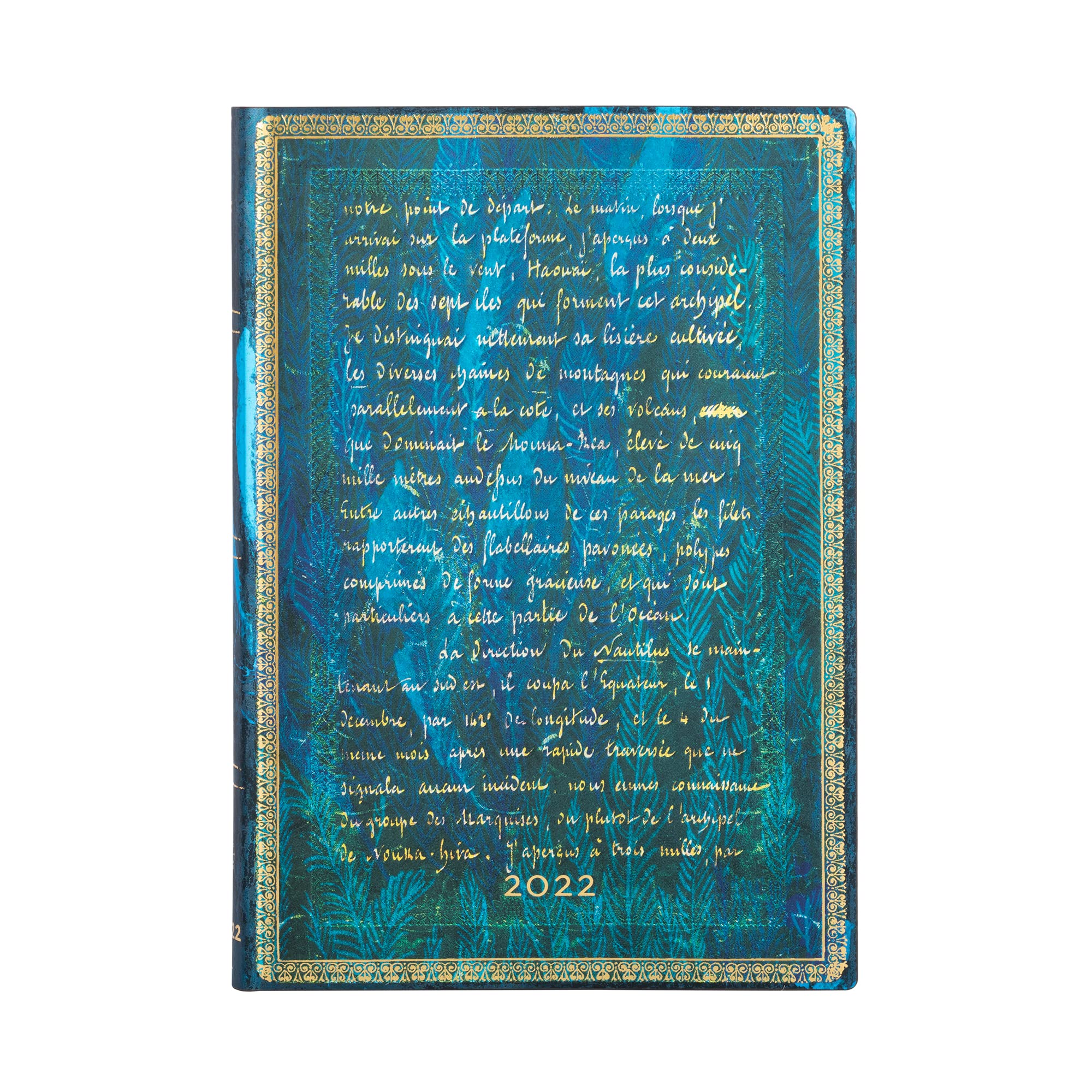 Paperblanks 12-Month Flexi Planners 2022 Verne, Twenty Thousand Leagues | Horizontal | Midi (125 × 175 mm)