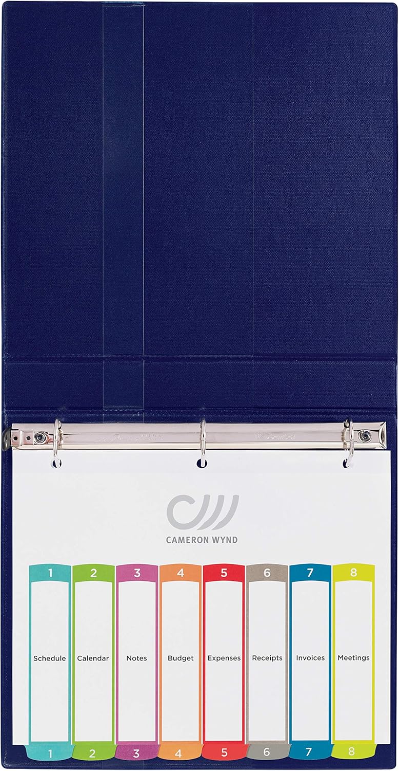 Avery 8-Tab Dividers for a 3 Ring Binders, Customizable Table of Contents, Multicolor Tabs, 1 Set (11841) : Office Products