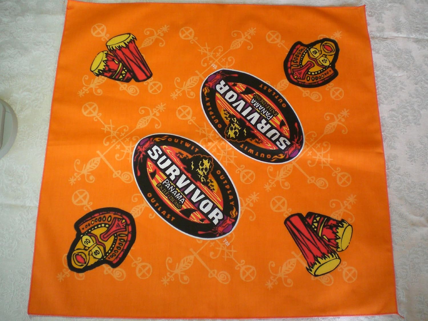 Survivor TV Bandanas Set of 10 Panama Orange Bandanas