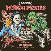 Classic Horror Movies 2025 Wall Calendar