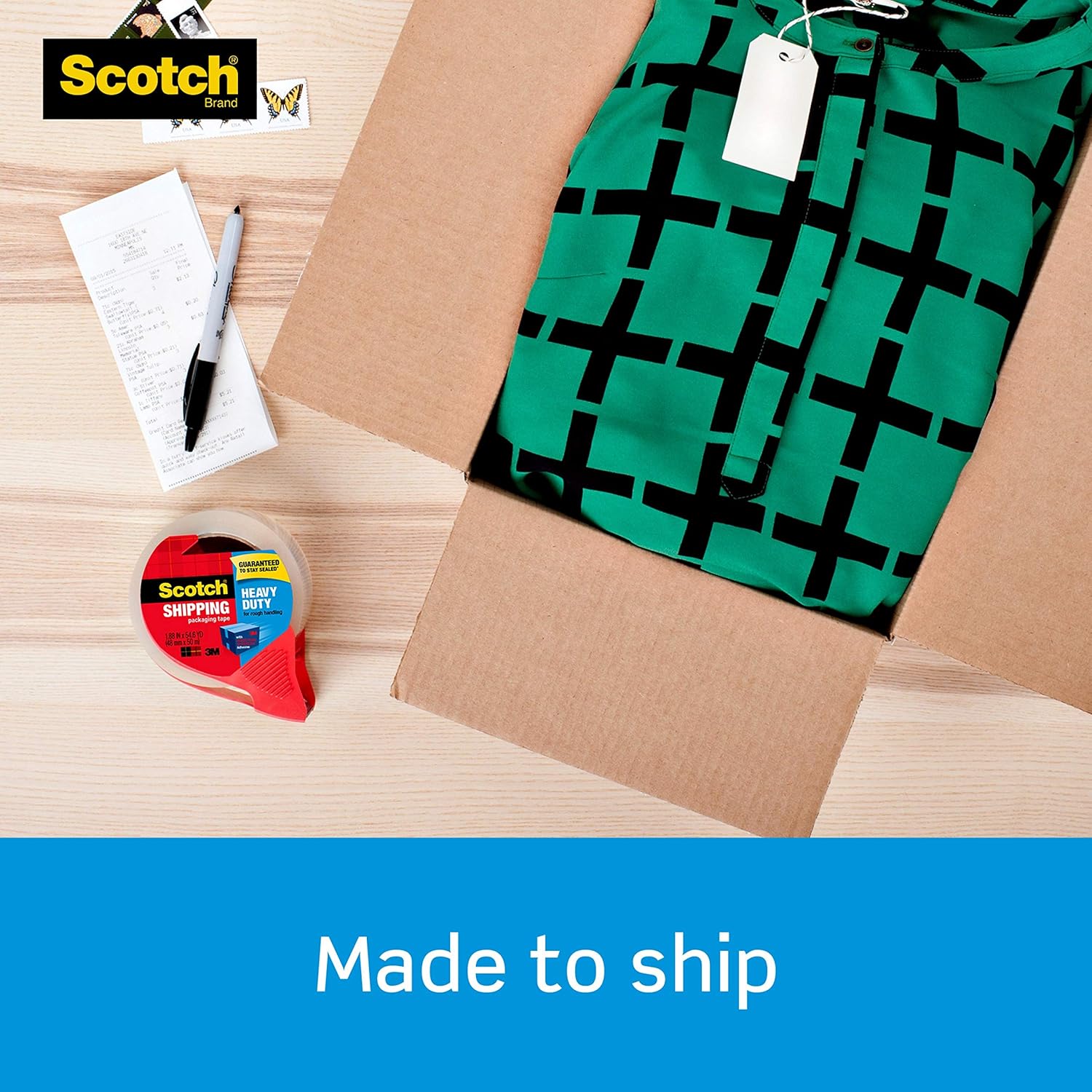 Scotch Heavy Duty Shipping Packaging Tape, 1.88" x 54.6 Yards, 3" Core, Clear, Great for Packing, Shipping & Moving, 4 Rolls, Dispensered (3850-4RD) : Scotch High Performance Packaging Tape W Dispenser : Office Products