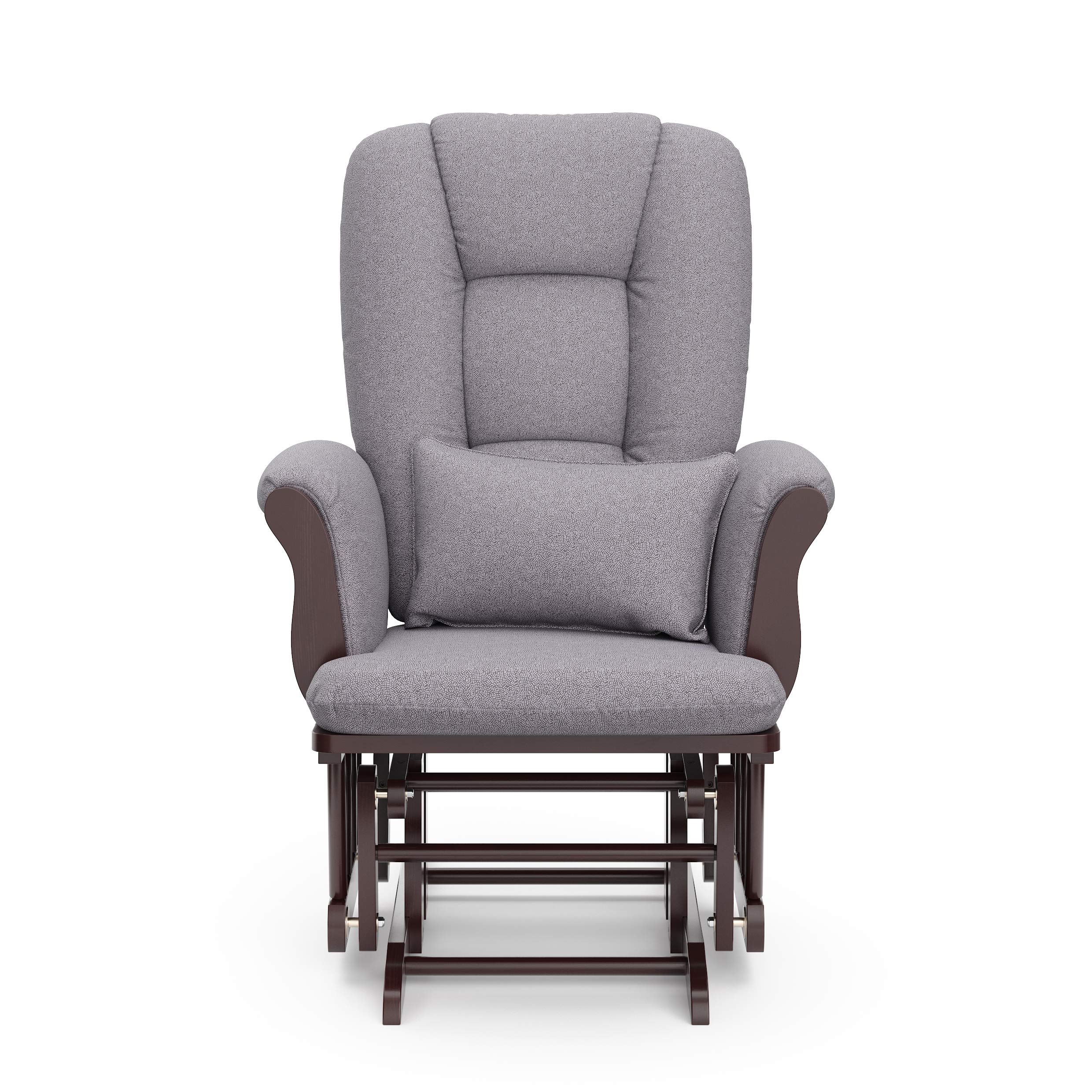 Stork Craft Tuscany Custom Glider/Ottoman, Espresso/Slate Gray Swirl