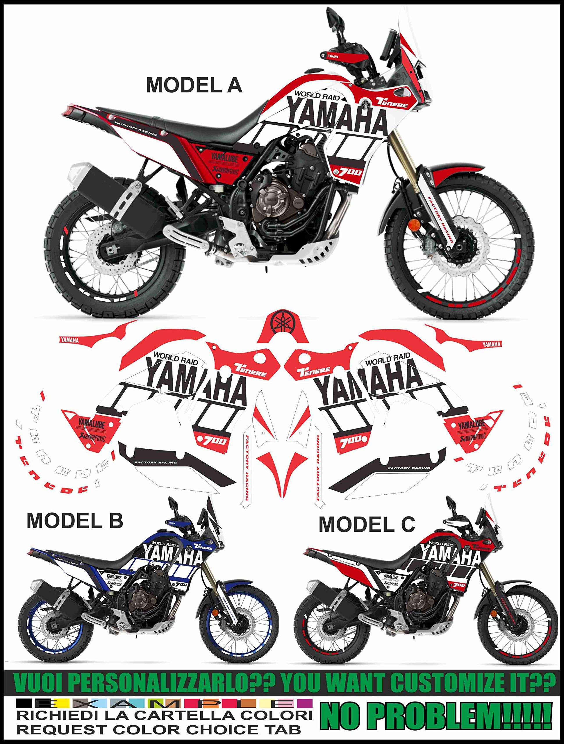 KIT STICKERS DECAL COMPATIBLE TENERE 700 T7 SIGN