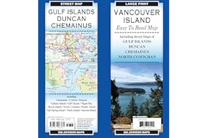 Vancouver Island Large Print / Gulf Islands / Duncan BC Road Map