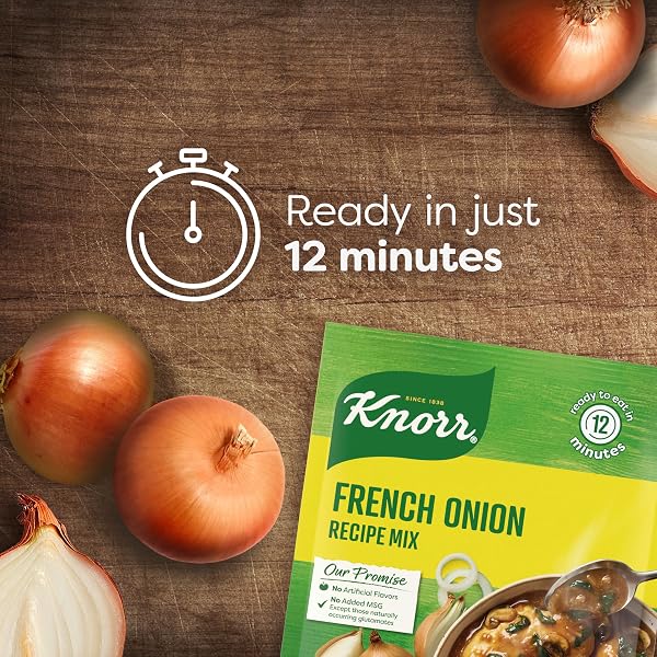 KNORR SOUP MIX AND RECIPE MIX FRENCH ONION FOR SOUPS, SAUCES AND SIMPLE MEALS NO ARTIFICIAL FLAVORS 1.4 OZ