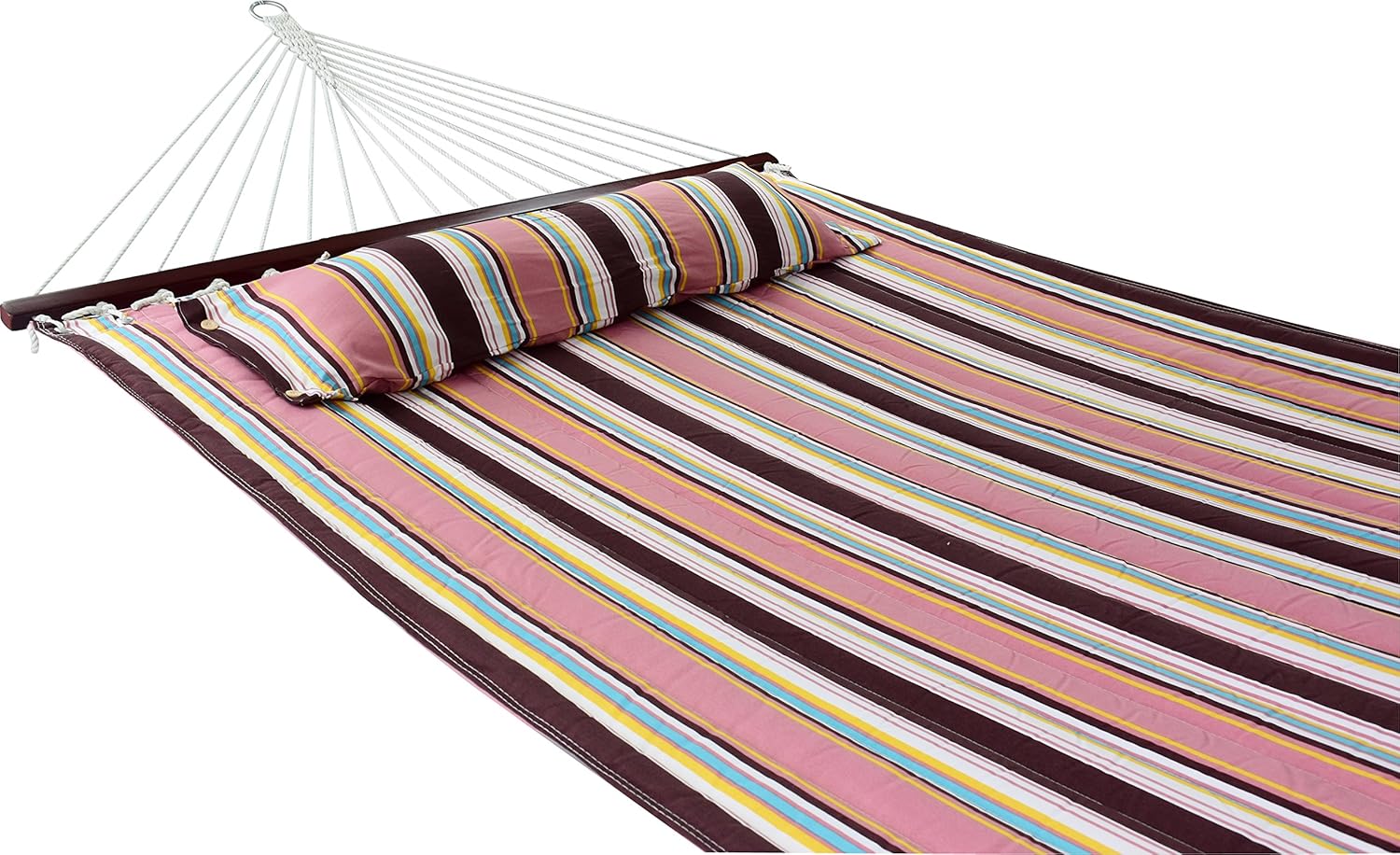 Sorbus Hammock with Stand & Spreader Bars and Detachable Pillow, Heavy Duty, 450 Pound Capacity, Accommodates 2 People, Perfect for Indoor/Outdoor Patio, Deck, Yard (Hammock with Stand, Mocha) : Garden & Outdoor
