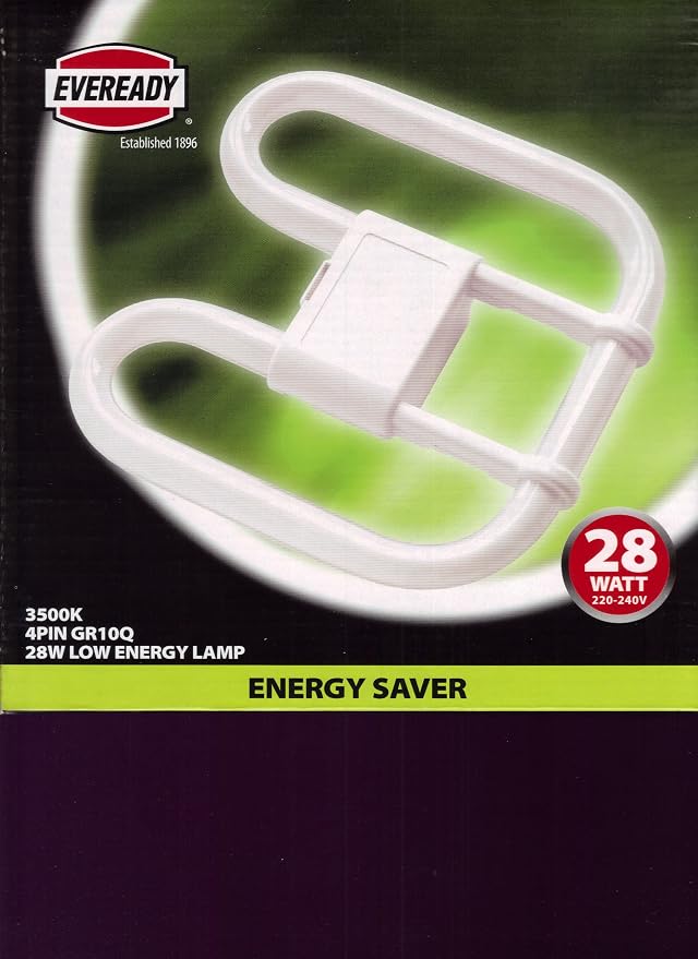 thumbnail image 2 of Eveready 38W 4-Pin GR10q 2D Fluorescent Tube Light Bulb – 3500K Warm White, 240V 2 of 2