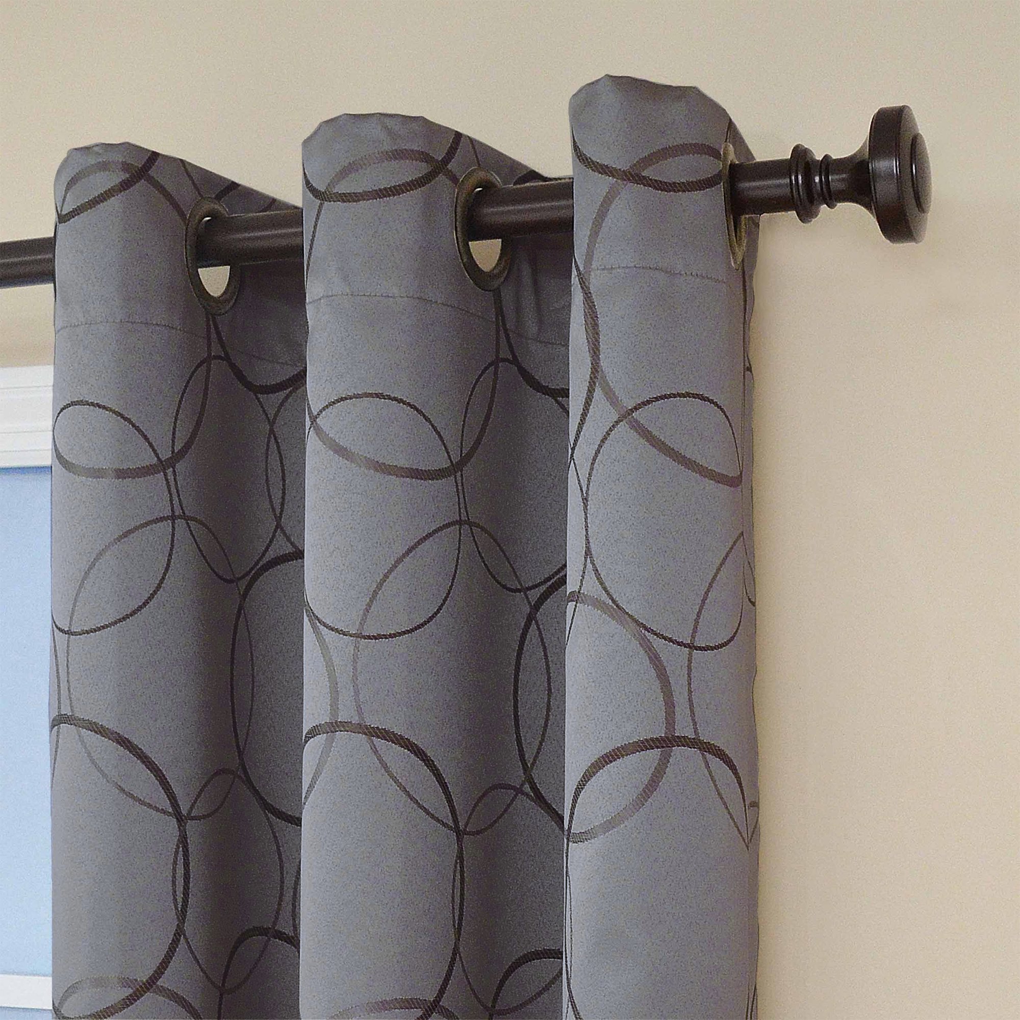 84" Eclipse Thermal Insulated Blackout Curtain Room Darkening Drapes River Blue | eBay