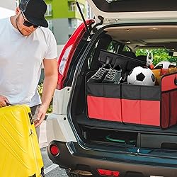 Simple Deluxe Car Trunk Organizer, 2 Compartments