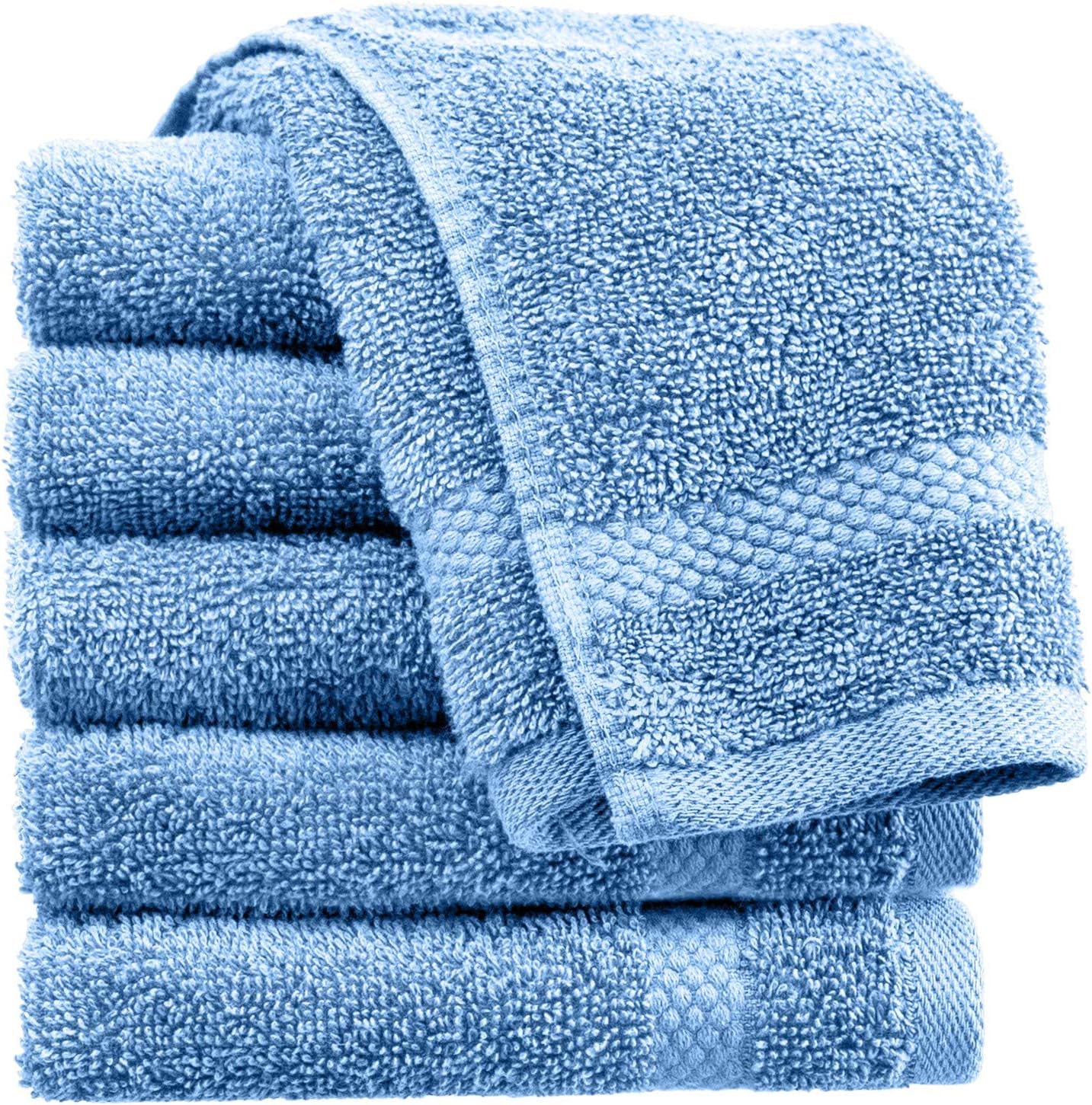 WhiteClassic Luxury Cotton Washcloths - Large Hotel Spa Bathroom Face Towel | 12 Pack | White: Home & Kitchen