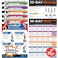 POCAZONE Vibration Plate Workout Poster with 30-Day Plan, Easy Exercises | Full-Body Guide - Personalized Plan, Beginner to A