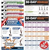 POCAZONE Vibration Plate Workout Poster, Full-Body Exercises + 30-Day Personalized Plan, Beginner to Advanced Guidance, Fits All Vibration Machines, Home Fitness & Recovery