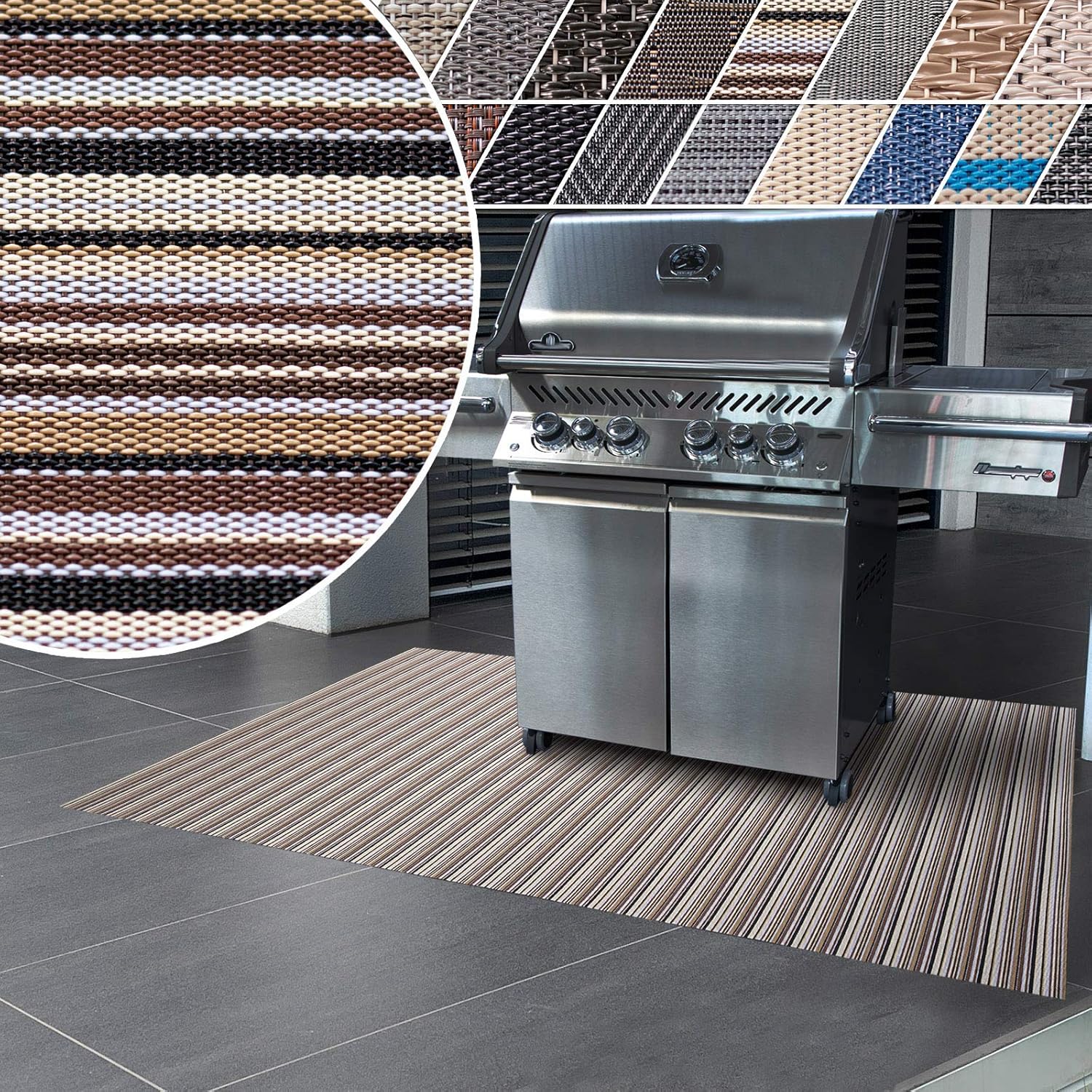 casa pura Tapis Extérieur Barbecue - Tapis de Cuisine ...