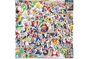 SHAOLIONLINE 100Pcs Game Super Mario Bros Stickers for Laptop Motorcycle Bicycle Skateboard Luggage Decal Graffiti Patches HMLD