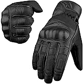 J.A.G. Motorcycle Gloves - Premium Leather Perforated Motorcycle Gloves for Men with Knuckle Protection | Touchscreen Motorbike Riding Gloves