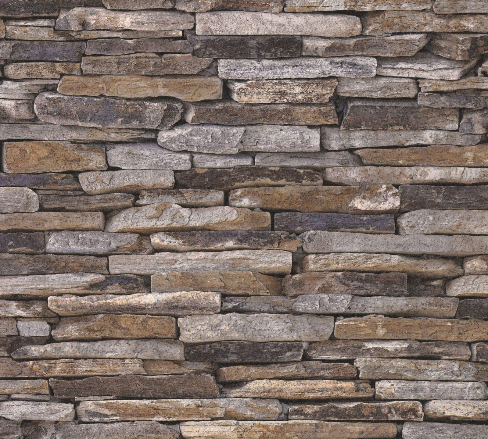 Livingwalls Self-Adhesive Wallpaper Pop.up Panel 3D Natural Stone Wallpaper 2.50 m x 52 cm Beige Brown Cream Made in Germany 955721 95572-1