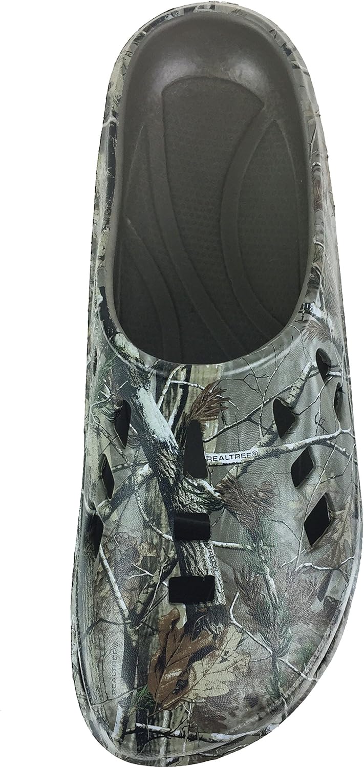  | Realtree Men's Camouflage Clog Slip-on Shoe, Camo Print Clogs, Indoor Outdoor Clogs, Men's Size 8 to 13 / Women's Size 10 to 15 | Mules & Clogs