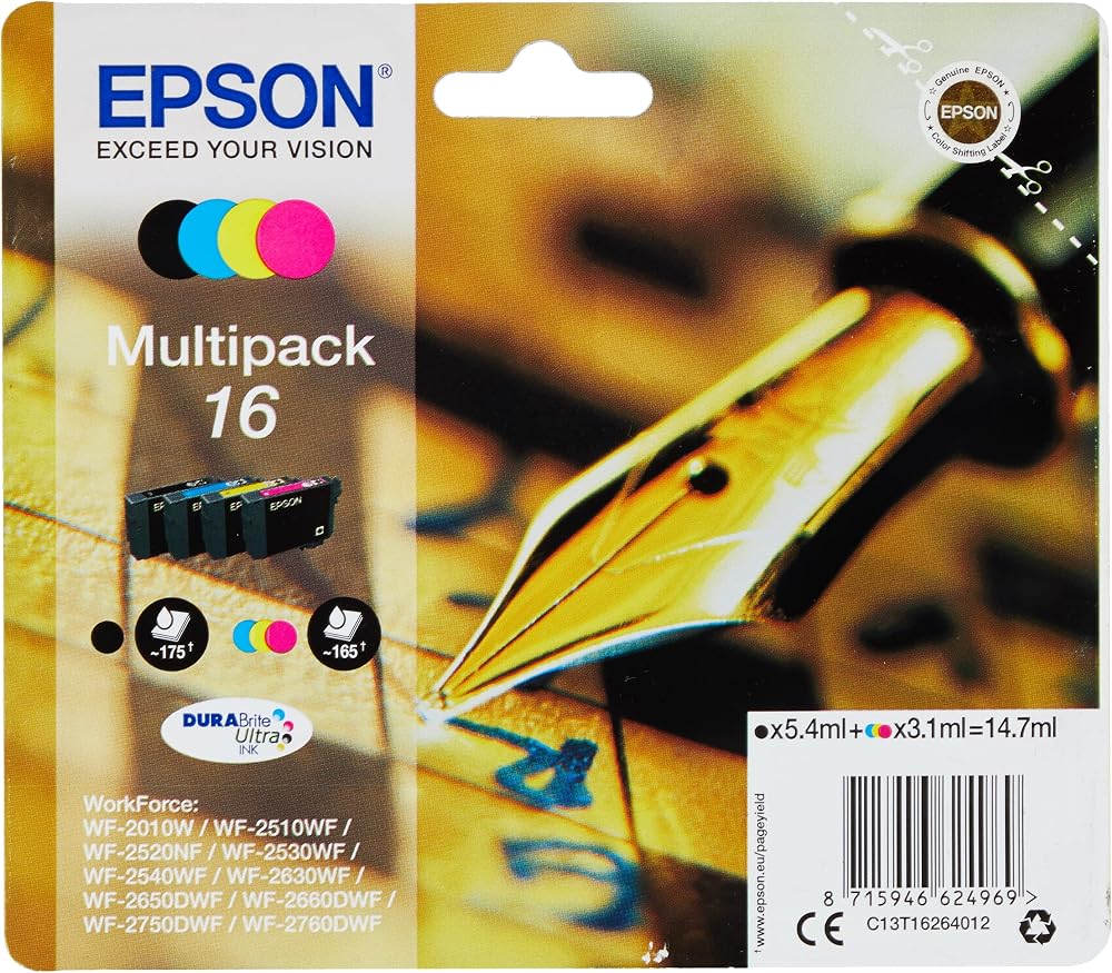 Epson Original 16 Series Pen and Crossword Multipac 165 Pages per Cartridge
