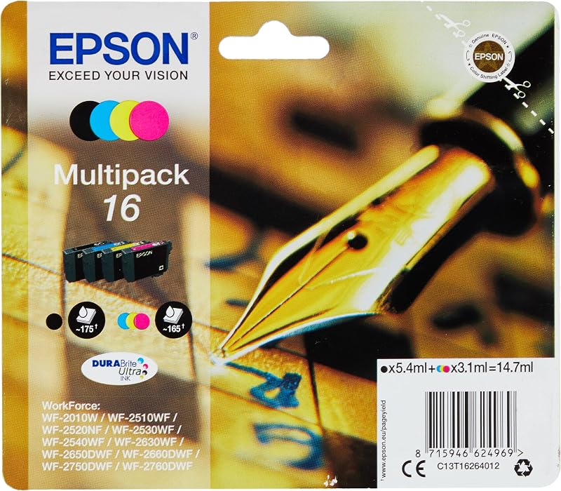 Epson Original 16 Series Pen and Crossword Multipac 165 Pages per Cartridge