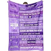 Gkyuobaly Christmas Sister Gifts Blanket,Sister Gift,Gifts for Sister,Sister Birthday Gifts,Big Sister Gifts,Best Sister Gift,Gift for Christmas Blanket 50"x60"
