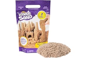 Kinetic Sand, 2lb Brown Play Sand, Moldable Sensory Toys for Kids, Resealable Bag (Packaging May Vary), Holiday Gifts & Stocking Stuffers for Kids Ages 3 and up
