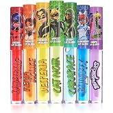 Miraculous 7pc Lip Gloss Set - Zag Heroez Lipgloss Collection | Zag Heroez Lipgloss Collection Featuring Exciting Fruit Flavors &amp; Precision Applicator Lip Gloss Tubes With Wand