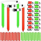 MIUONO Flag Football Belts, Set of Flag Football Flags for Kids Adults, and Youth, Adjustable Flag Football Belt Set 14 Players Training Competition (Orange and Lime Green)