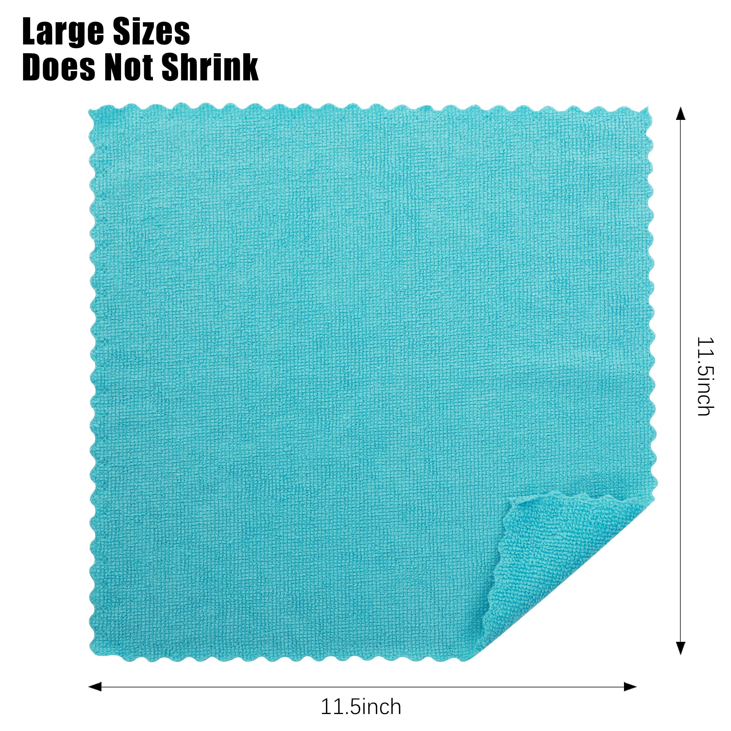 MOONQUEEN 12 Pack Microfiber Cleaning Cloth - Reusable Cleaning Rag, Fast Drying Cleaning Towels,12