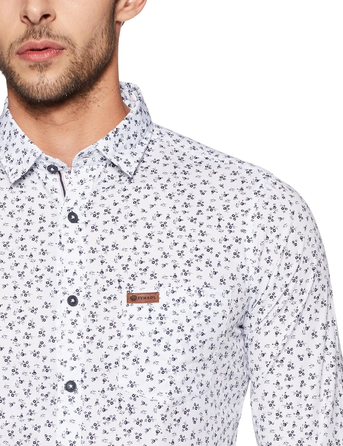 symbol amazon brand men's regular fit casual shirt