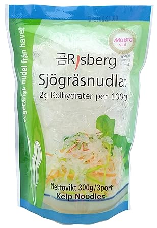 Seegrasnudeln Kelp, Algen Nudeln, Low Carb, Vegetarisch, 300g