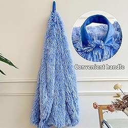 LIFEREVO Fluffy Faux Fur Bean Bag Chair Cover Blue