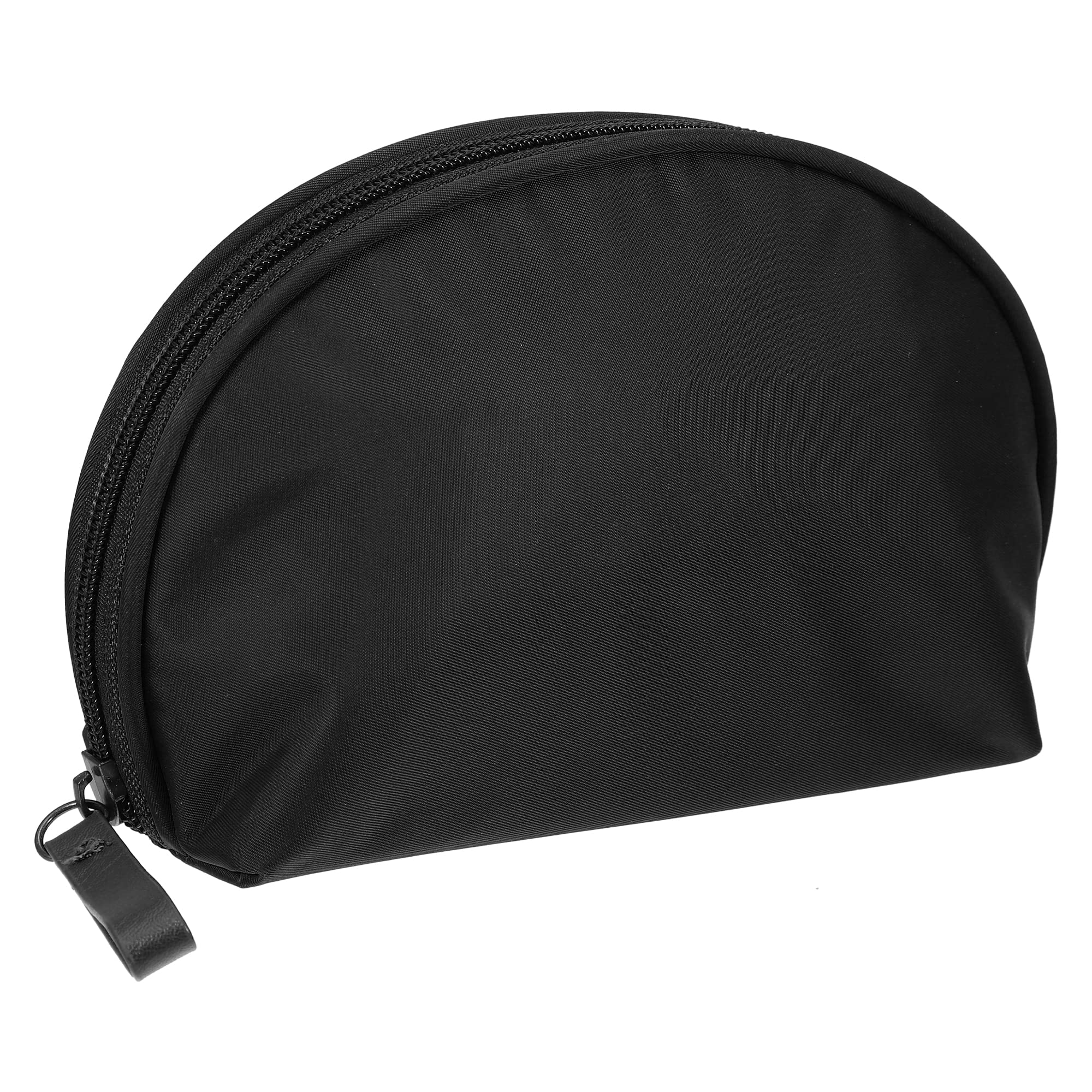 VOCOSTE Half Moon Makeup Bag, Cosmetic Pouch Organizer, Black Beige