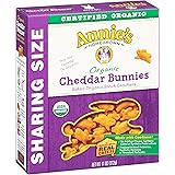 Annie's Organic Cheddar Bunnies, Baked Snack Crackers, 11 oz Box (Pack of 4)