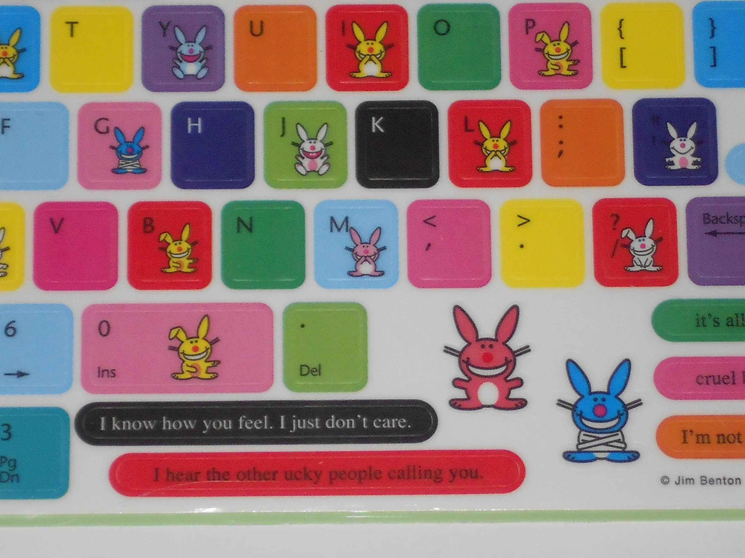 Happy Bunny Computer Keyboard Stickers Buy Online in UAE. Pc
