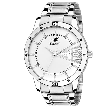 Analog White Dial Mens Watch-ES104