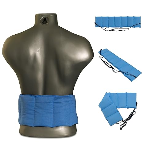Faja térmica lumbar de semillas con siete compartimientos y cintas ...