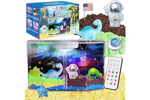 Carolart 3 in 1 Light Up Dinosaur Terrarium Kit,Space, Christmas kit,LED Night Light Up & Remote Boy Birthday Gifts Arts & Crafts Toy for Boys