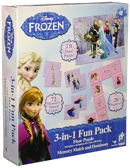 Disney Frozen 3 In 1 Activity Game Box Puzzle Floor